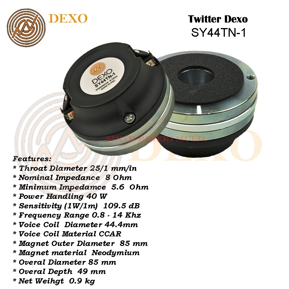 Driver Tweeter DEXO SY 44TN-1