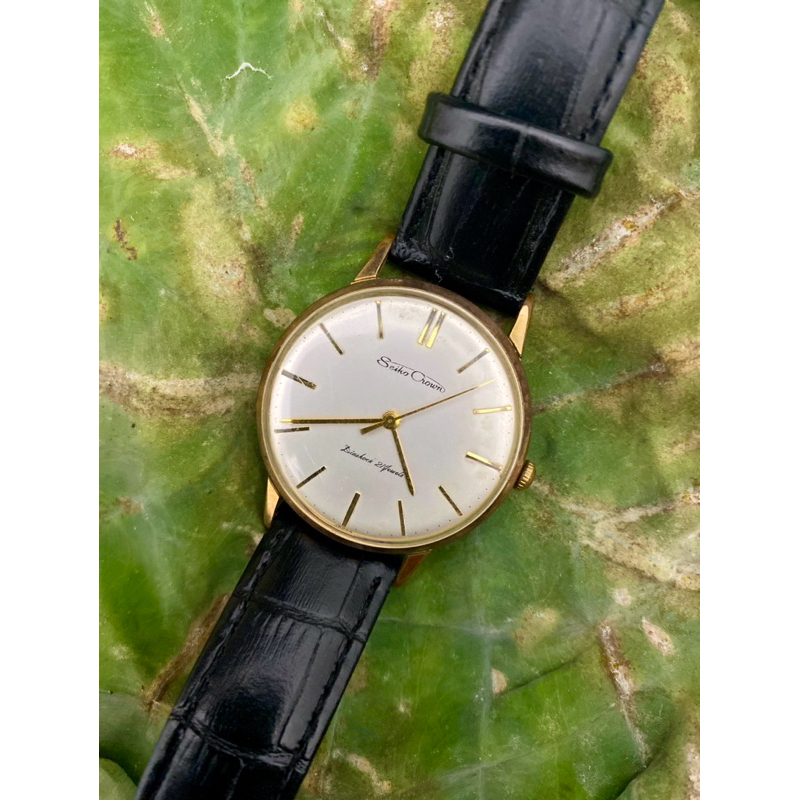 jam tangan pria original Vintage Seiko crown diashock 21jewels 15002