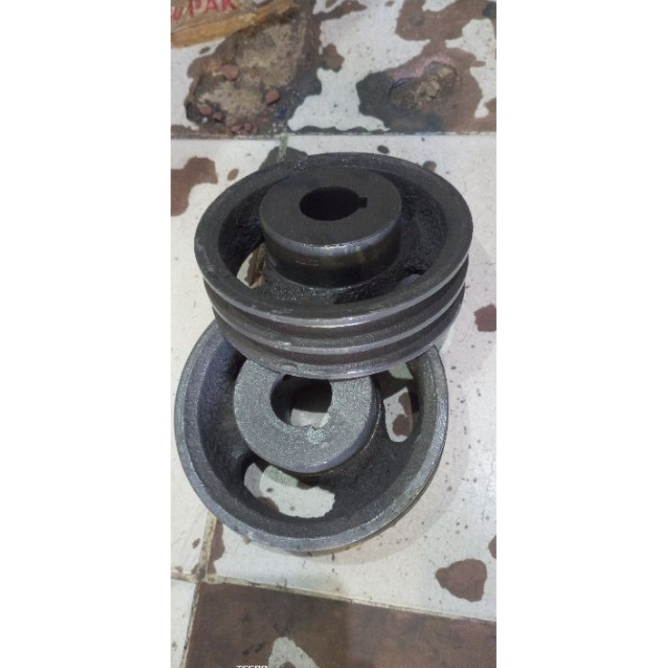 Promo besar pully besi cor b2 6 inchi as38mm 32mm 3mm 28mm 25mm 48mm 55mm puli besi cor