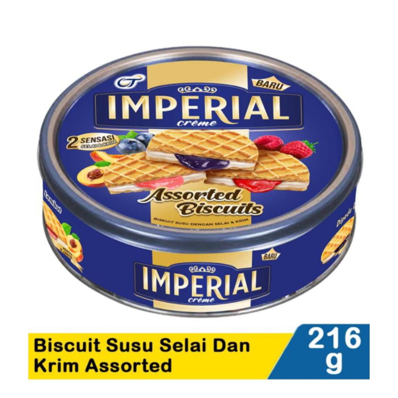 

Imperial Biskuit Susu Selai Dan Krim Assorted 216gr