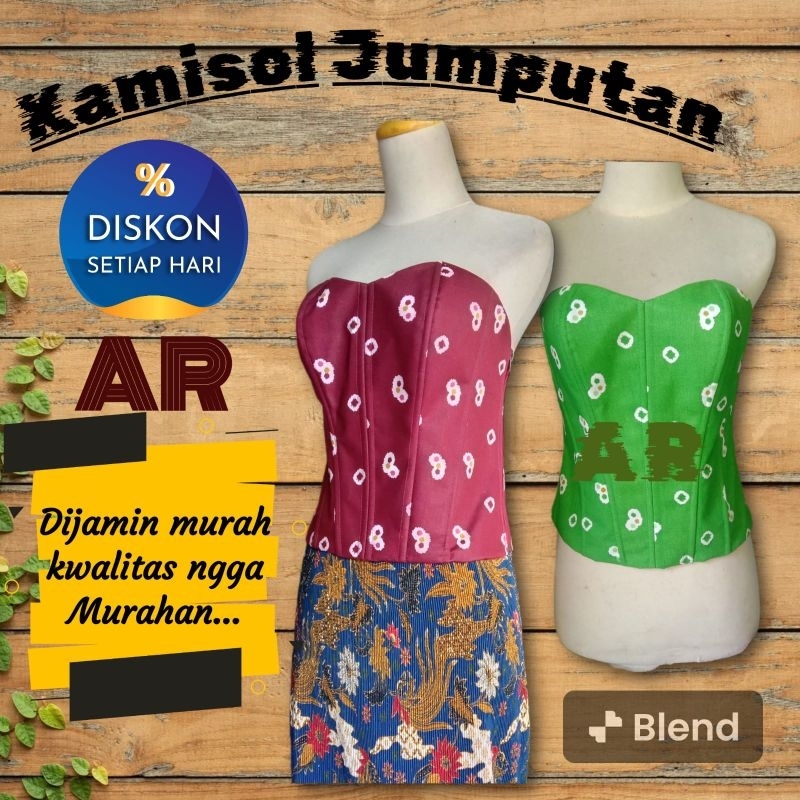 Kamisol / Bustier / Kemben Motif Batik jumputan