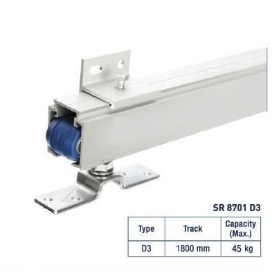 Rel Sliding Track Dekkson Pintu Kayu Aluminium Besi 180 Cm D3 Sliding Rail Track Dekson