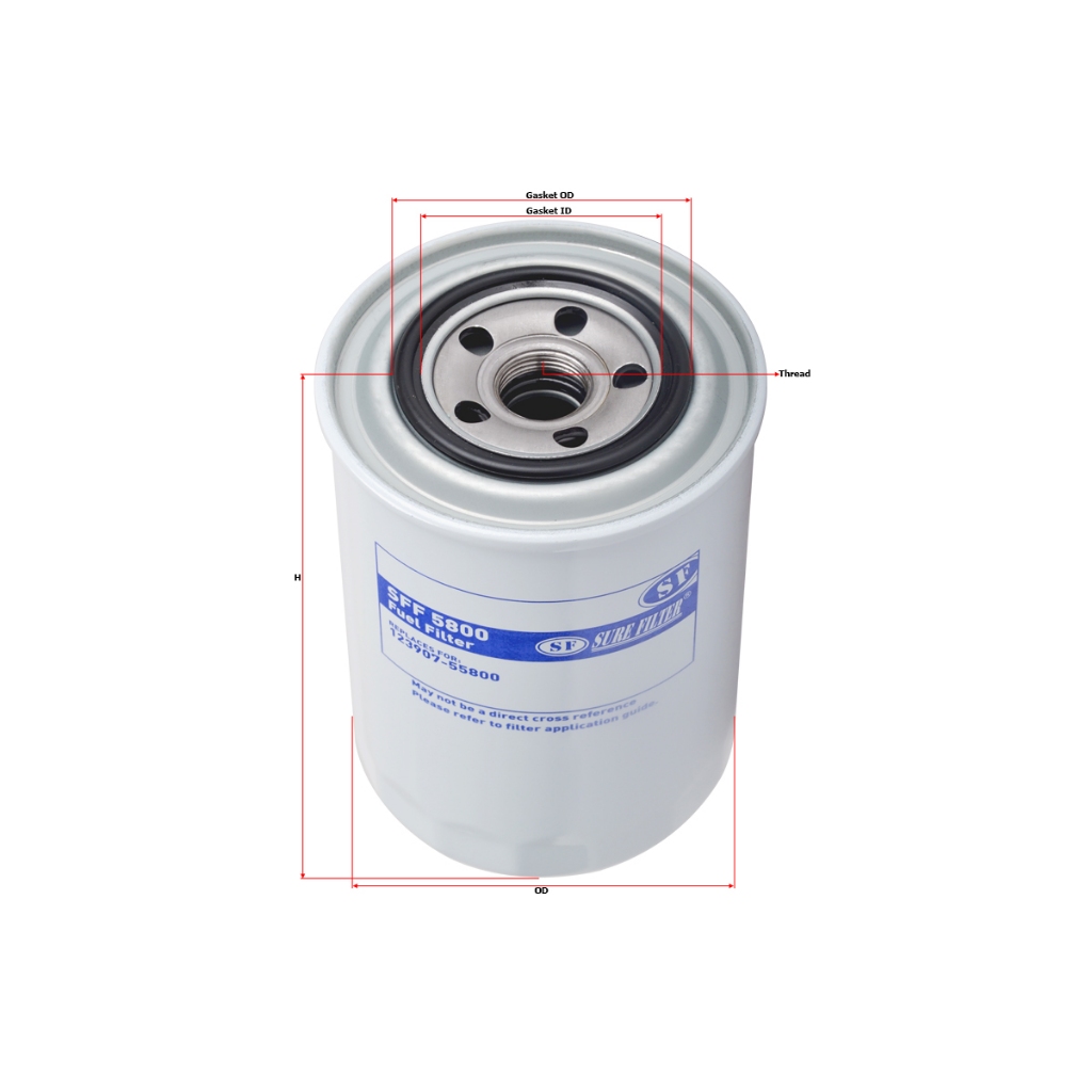 SFF5800 Sure Fuel Filter JFC-88030 FC-5201 J8622040 FF166  BF7907 P550643 FC-52030 123907-55800 1299
