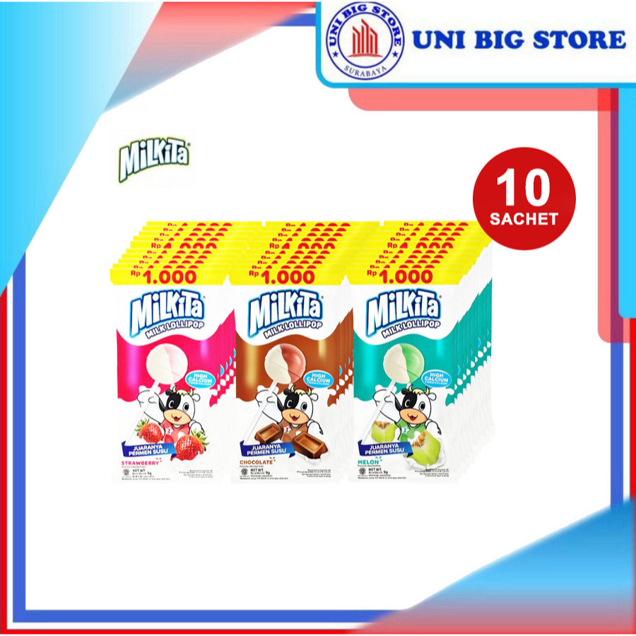 

Milkita Milk Lollipop Lolipop Permen Loli Susu 30 pcs RENTENG