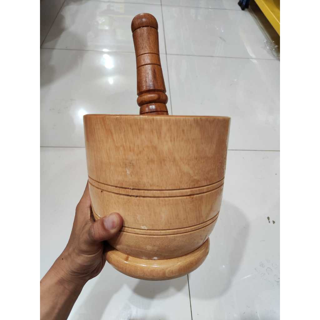 Lumpang Kayu Lesung Kayu Ukuran M