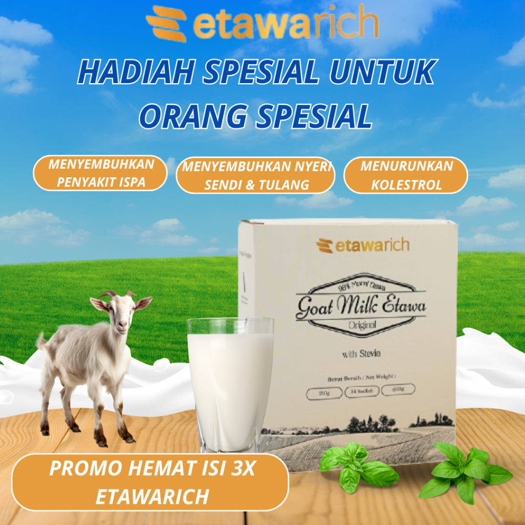 

Original Susu Kesehatan Etawarich Rasa Nikmat Membantu Melancarkan Sistem Pernapasan