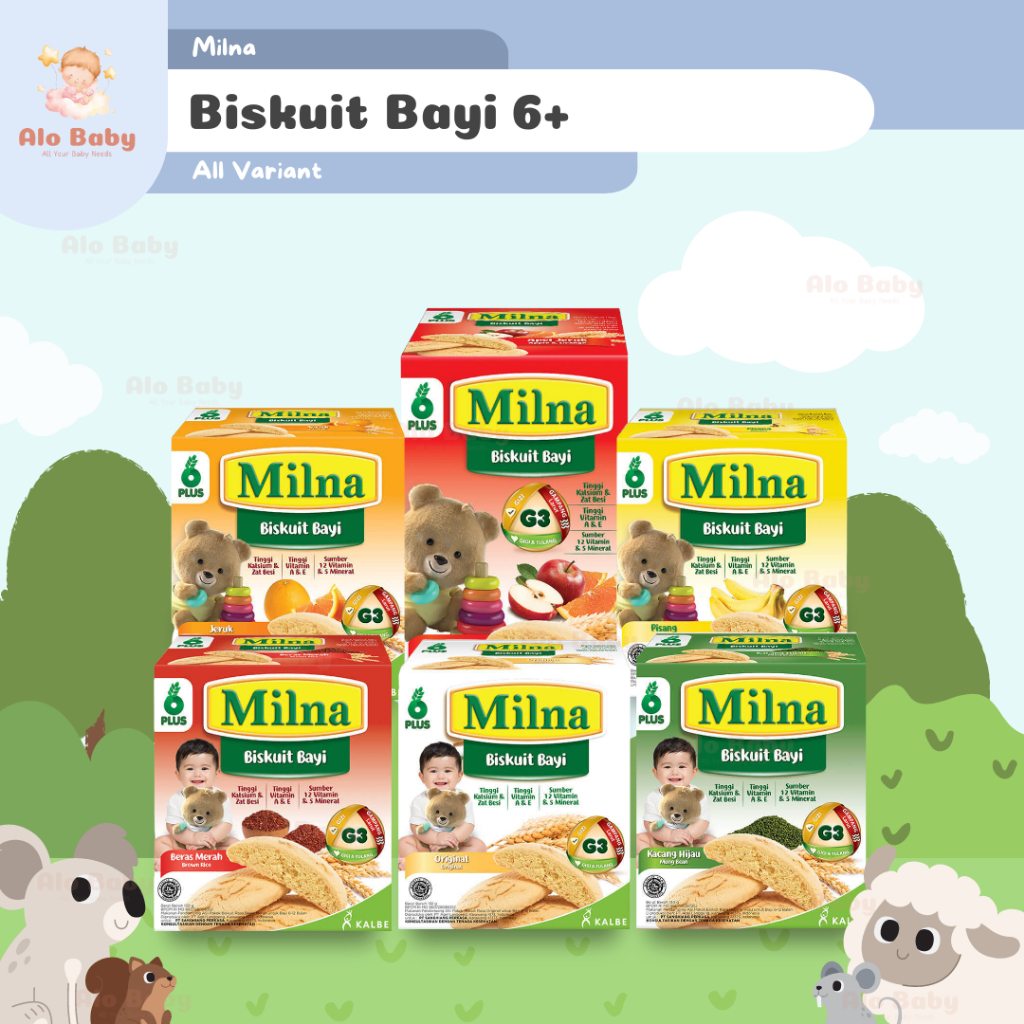 MILNA BISKUIT BAYI 6+ / UNTUK 6 BULAN KEATAS BABY FINGER 8+ snack bayi cemilan bayi camilan mpasi sn