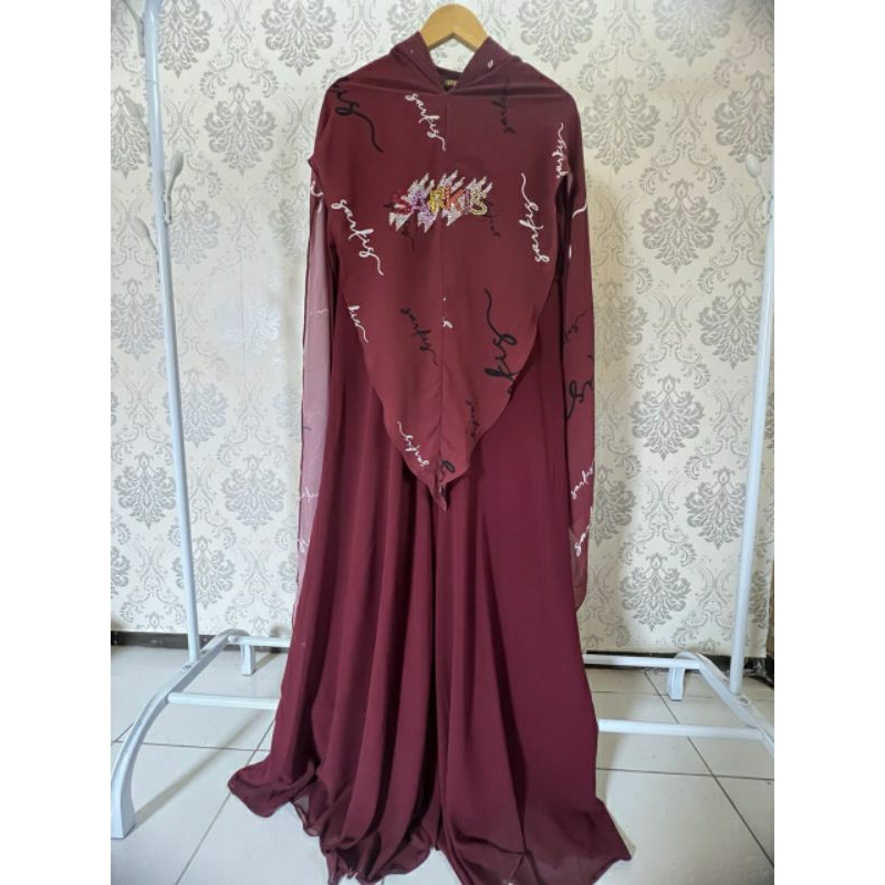 Set Syari Basic Sarkis Khimar Printing