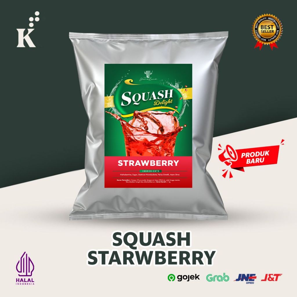 

Bubuk Minuman Bubble Powder Drink Squash StrawberryJavaland 1kg