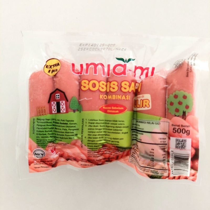 

Umiami Sosis Sapi 500g isi 12