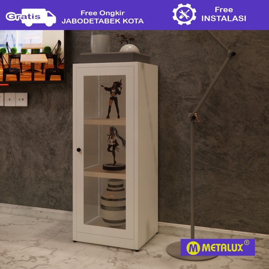 METALUX TAMURA - Lemari Kaca Display Action Figure 3 Susun Besi