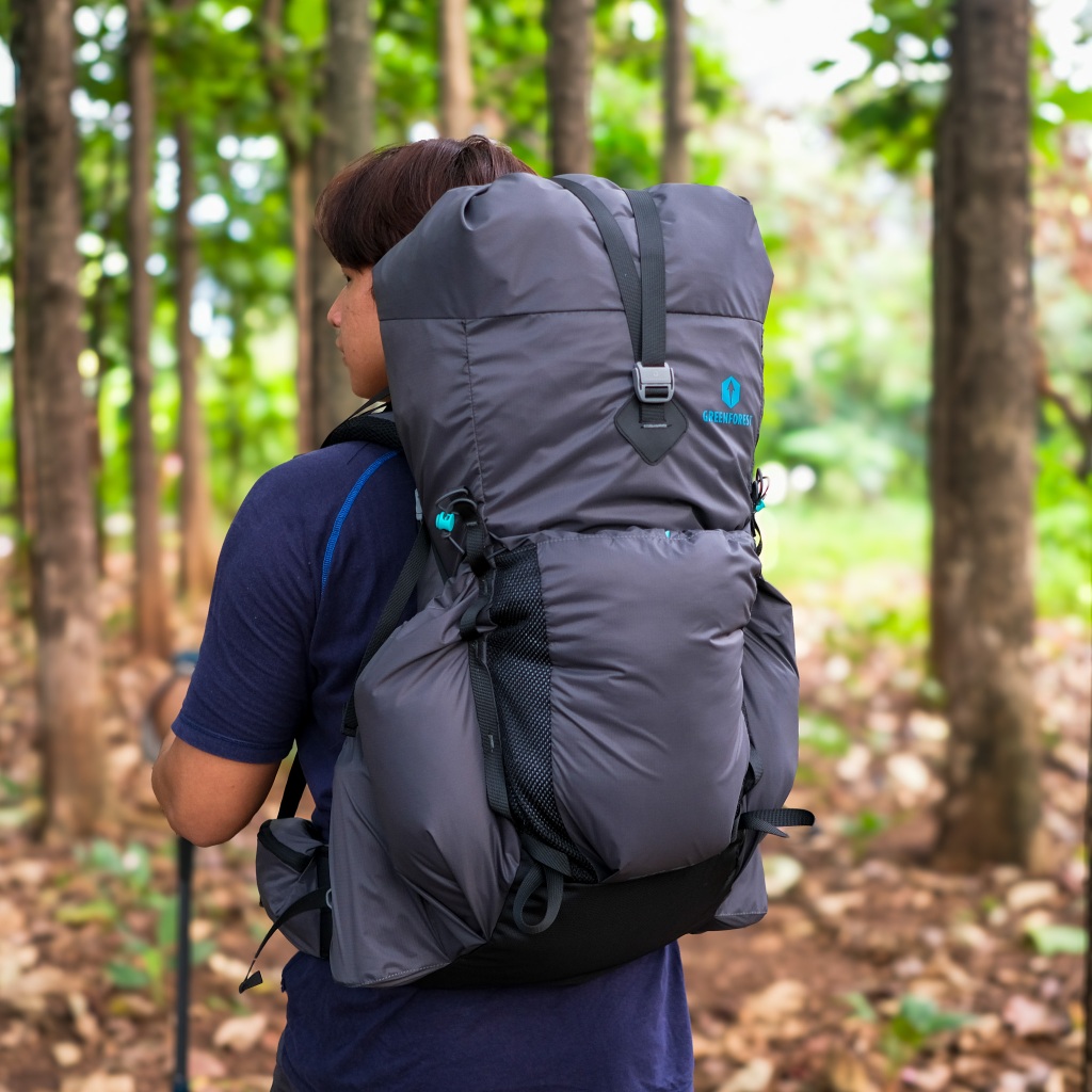 Tas Gunung Greenforest Either Carrier Lightweight 40L Free Raincover