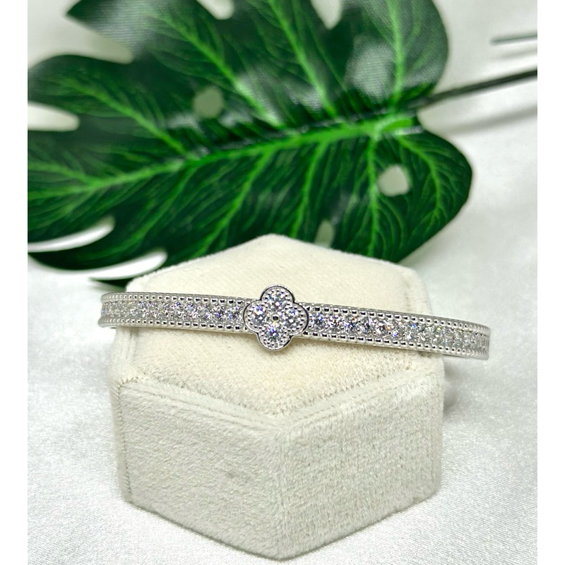 Gelang Bangle Emas Putih Alhambr* 17k