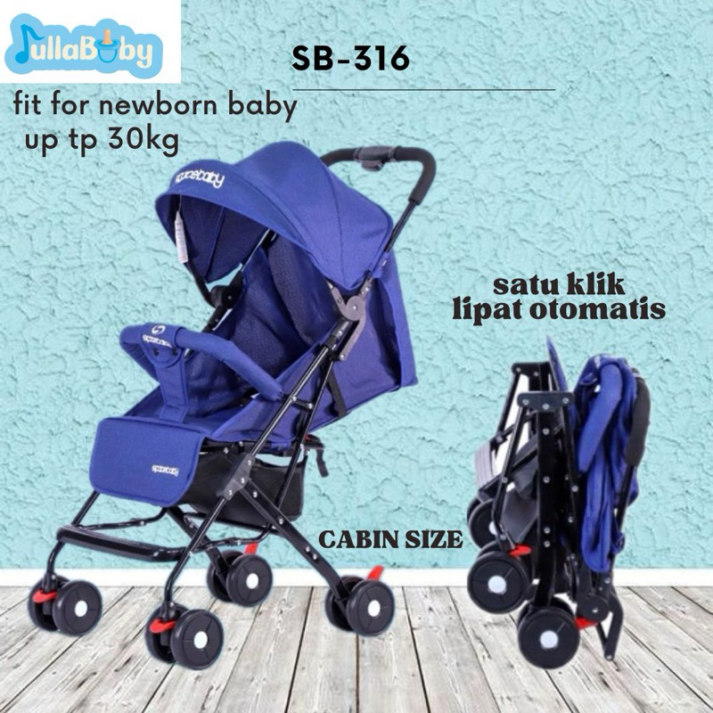 Baby Stroller Spacebaby Cabin Size | Baby Stroller Lipat Otomatis | Stroller Bayi Spacebaby Lipat Ot