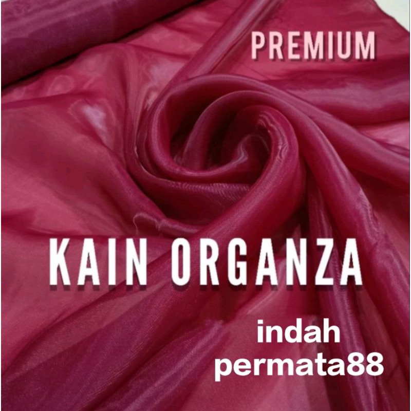 Kain Organza Polos / Organza polos Glowing / Kain Kaca Premium
