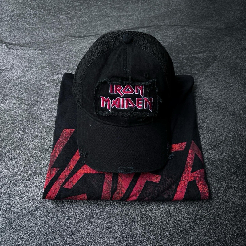 OFFICIAL IRON MAIDEN - SCUFFED LOGO BASEBALL CAP