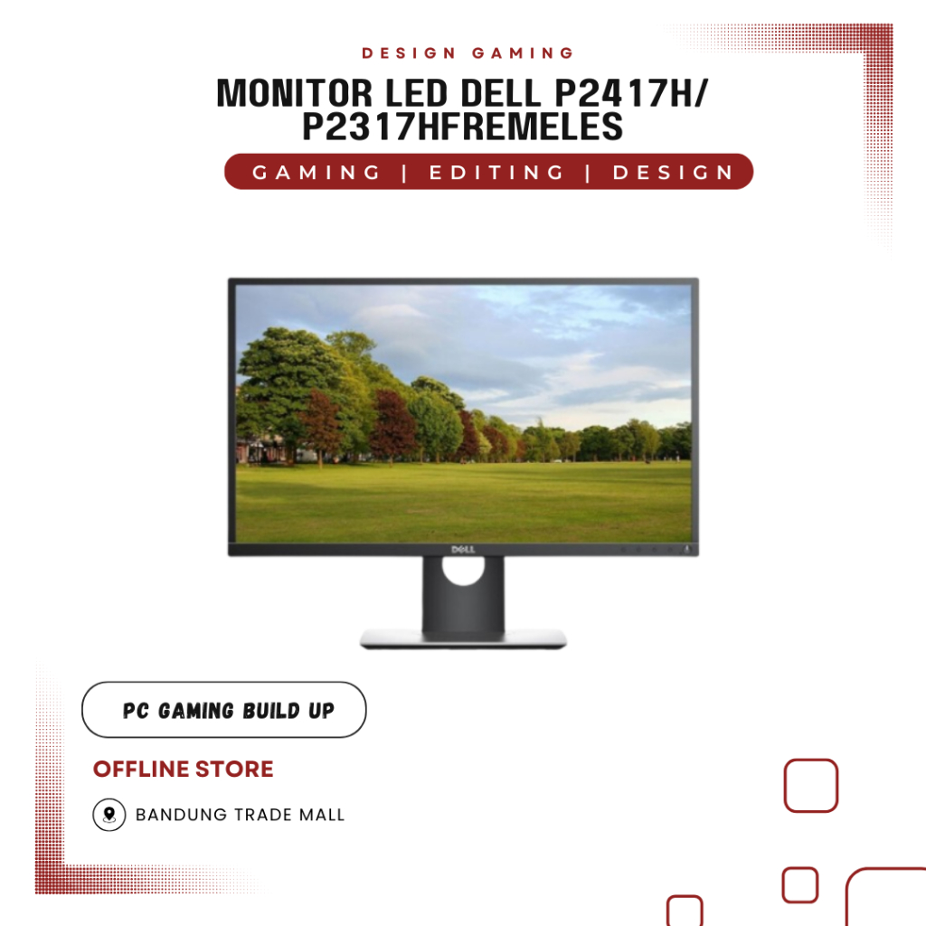Monitor LED dell P2417H/ P2317hFREMELES 24/23INCH HDMI