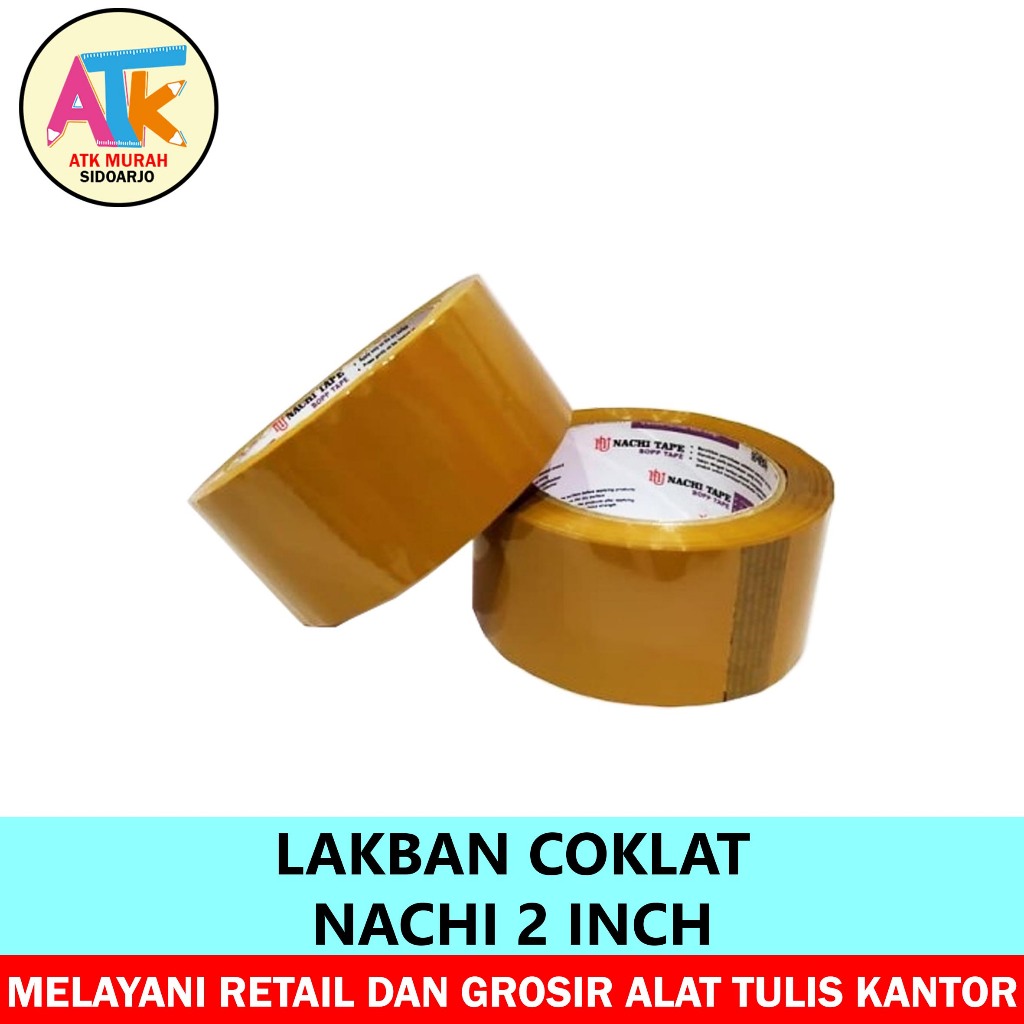 

LAKBAN PLASTIK COKLAT 2 INCH NACHI
