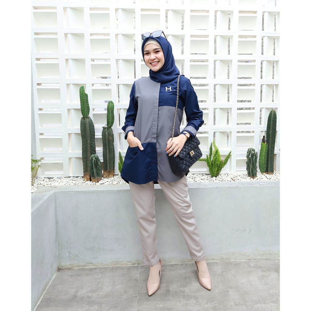 AIRA Shirt - Baju Kerja Wanita Terbaru by Hijab Mamah icis