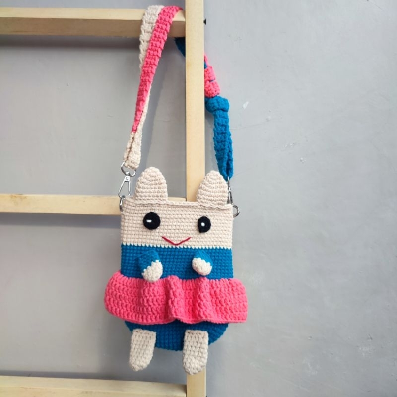 TAS RAJUT KARAKTER / TAS ANAK/TAS HP