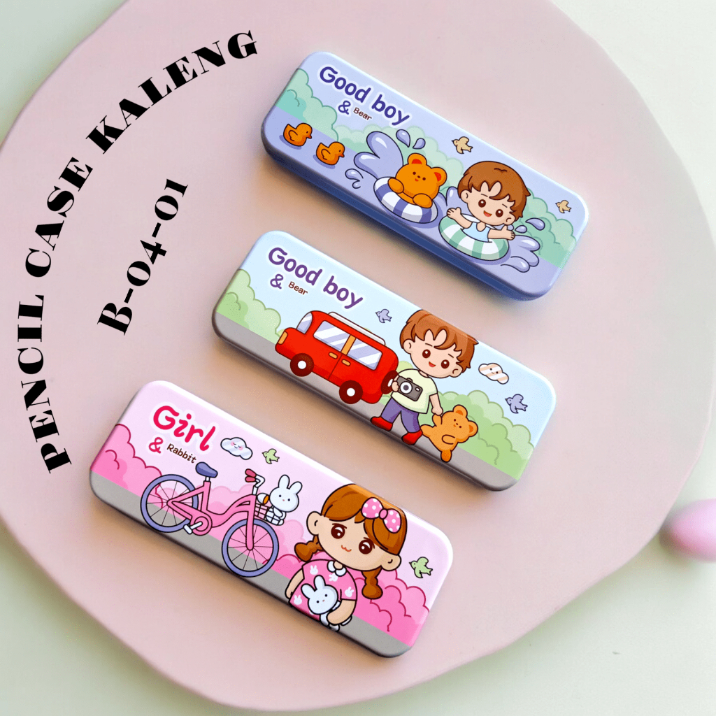 

Pencil Case Kaleng Murah / Tepak Pensil Kaleng B-04-01 B-750 / Kotak Pensil Motif Lucu Murah / Tepak Aesthetic korea