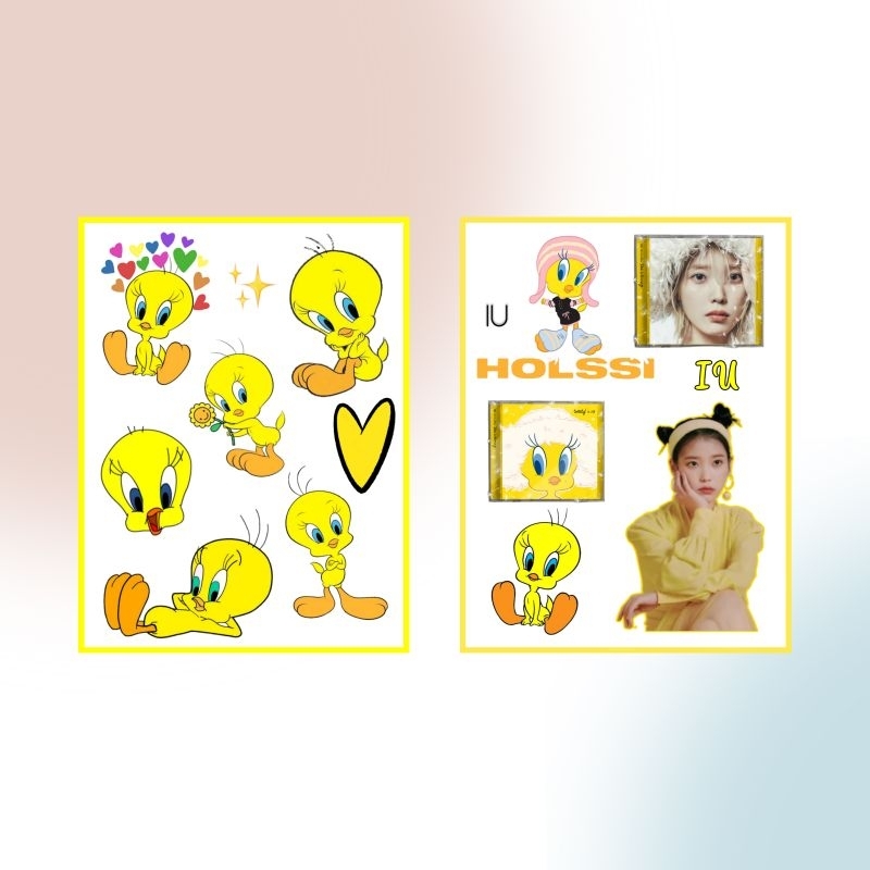 

IU X TWEETY STIKER SET