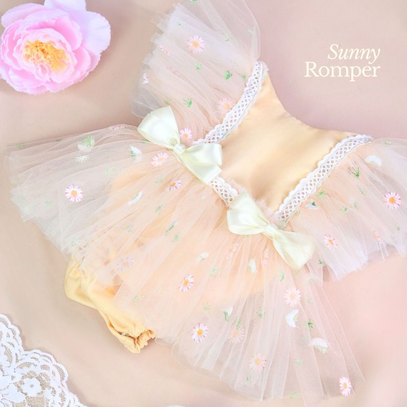 Sunny Romper / romper bayi / baby romper / dress bayi / dress aqiqah bayi / dress bayi / romper till