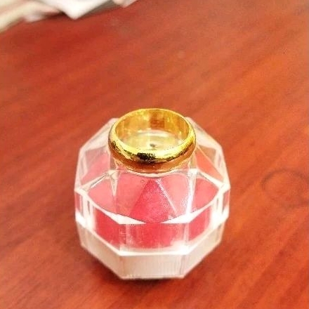 cincin kawin / tunangan emas 24k / 99% model belah rotan polos