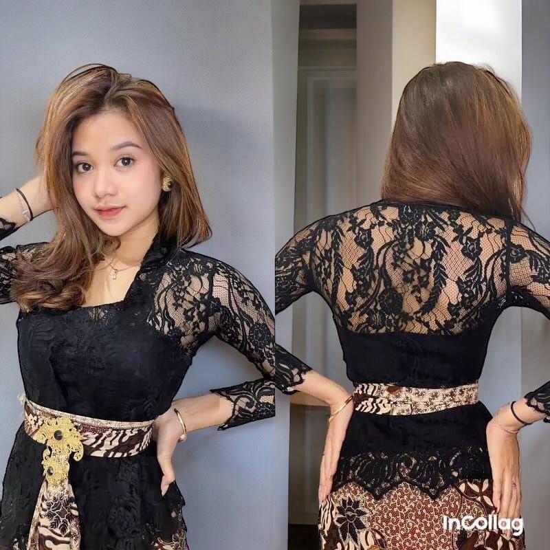 Kebaya Bali Brokat Sofia Bed Kutu Baru Atasan Tradisional Modern Melar Atasan Kutubaru Lengan Panjan