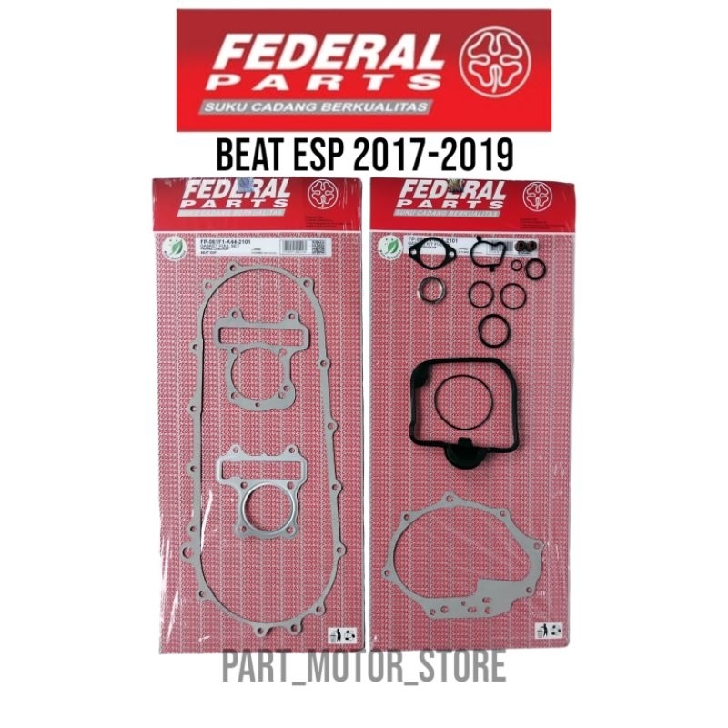 PAKING FULL SET BEAT FI ESP 2017-2019 K44 GASKET CVT BAK BLOK MESIN KARET HEAD KOMPLITE FULSET BEAT 