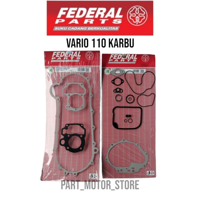 PAKING FULL SET VARIO 110 KARBU OLD KVB GASKET CVT BAK BLOK MESIN KARET HEAD KOMPLITE FULSET VARIO T