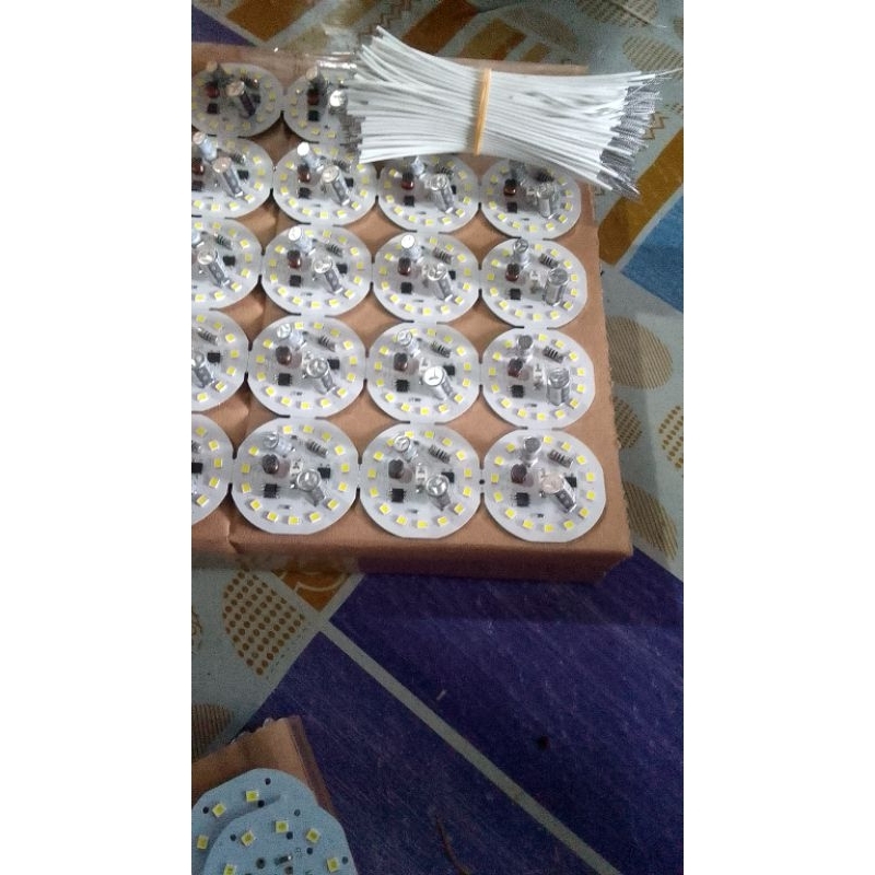 Mesin lampu LED 12 Watt 220 bahan aluminium super terang lengkap dengan komponen dan kabel