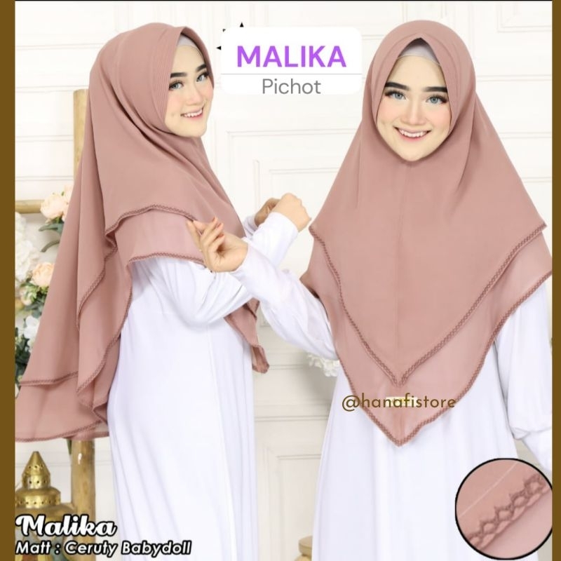 TERBARU KHIMAR 2 LAYER  PICOT CERUTY BABYDOLL BISA COD