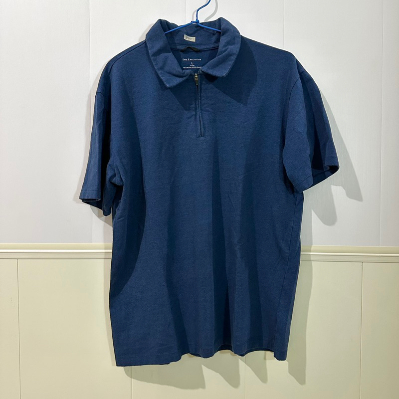 [Preloved 100% Ori] Baju Polo Kaos The Executive Biru Tua / Baju Polo Kaos Kerja Formal Lengan Pende