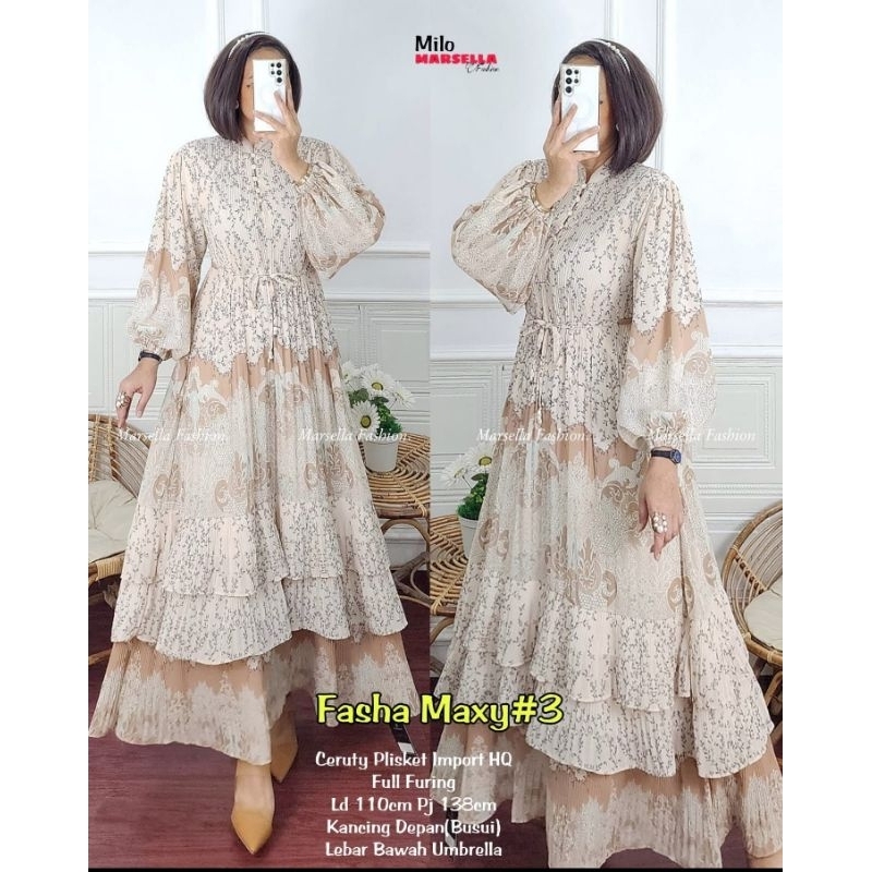Gamis Ceruti plisket import
