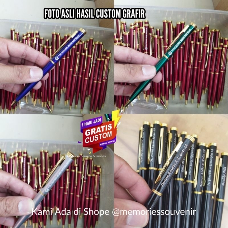 

Pen paku medium gratis custom nama logo anda pen souvenir pen promosi pen metal grafir nama pen metal murah