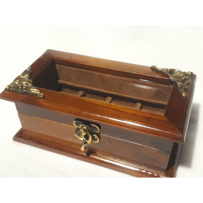 Kotak Cincin Kayu Jati kotak penyimpanan