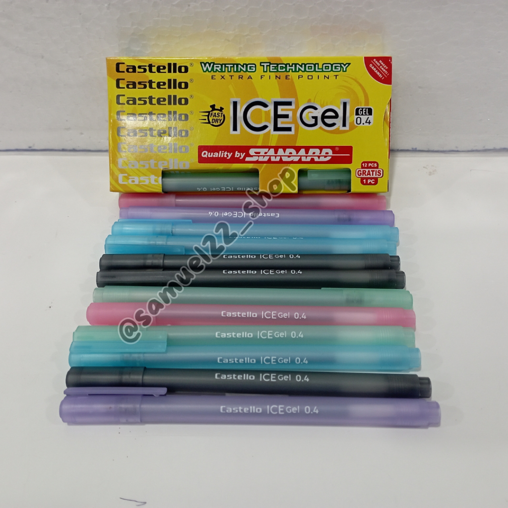

Pulpen STANDARD Castello IceGel Ice Gel 0.4 mm 0.4mm Isi 12