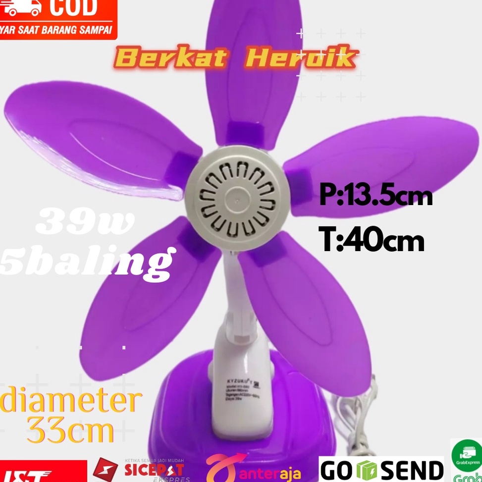 YPs Kipas Angin Jepit Kyzuku 39W 3 in 1 Mini Fan Jepit Clip Fan 39 WATT Kipas Angin Duduk  Kipas Jep