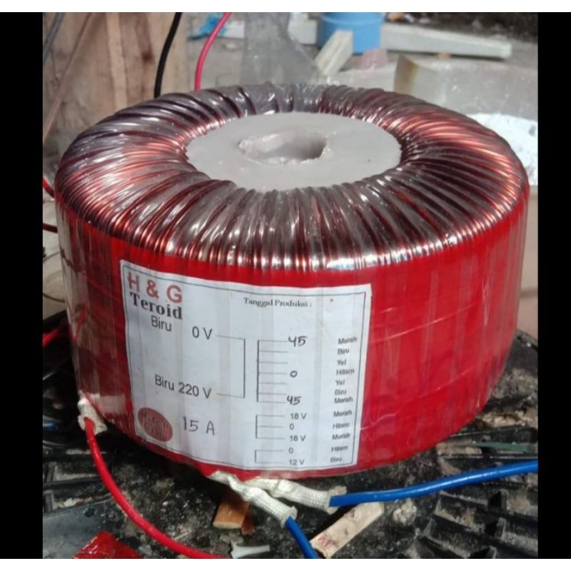 TRAFO TEROID 15 AMPER CT 45