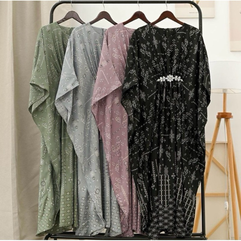 Kaftan Alnia | Kaftan Silk | Bahan Maxmara/Armani Silk | Kaftan Motif | Kaftan Lebaran 2024