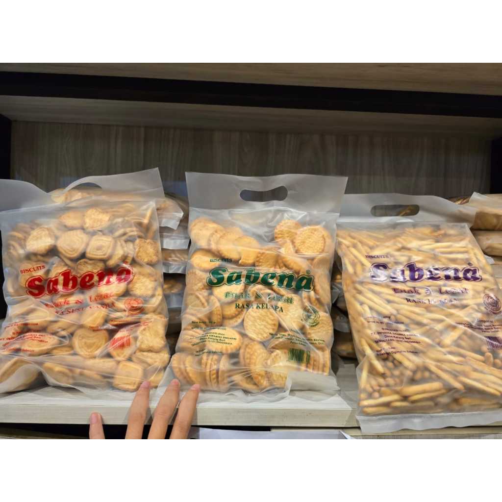 

SABENA BISKUIT SNACK MURAH HARGA SATUAN ALL VARIANT RASA SUSU VANILA, KELAPA DAN DURIAN