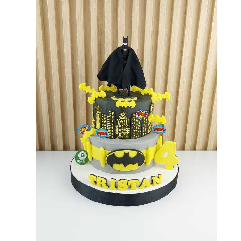 

CAKE TEMA BATMAN UK 20+15CM / KUE ULANG TAHUN CUSTOME