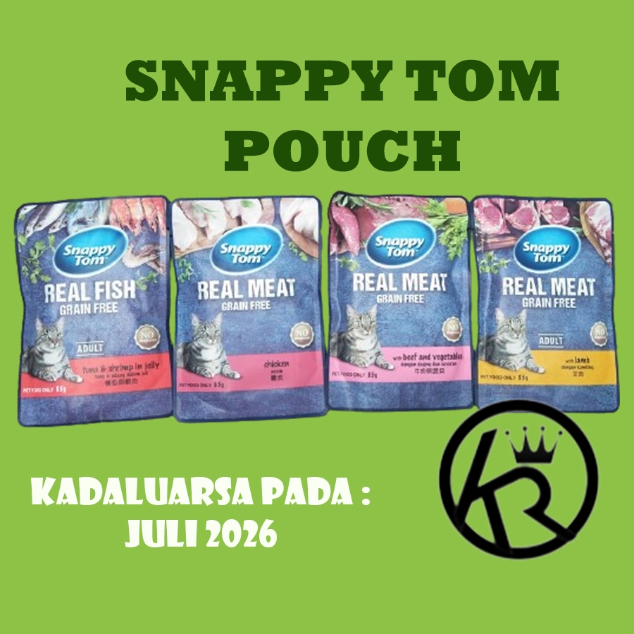 SNAPPY TOM pouch dan SNAPPY TOM kaleng makanan kucing BERBAGAI RASA