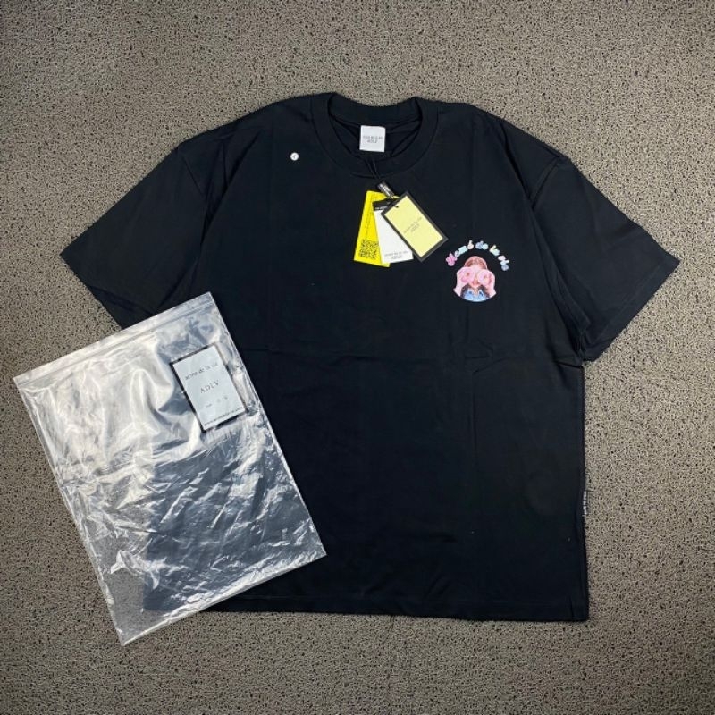 KAOS OVERSIZE ADLV RAINBOW LOGO WITH DONUT GIRL PREMIUM PRINTED WITH TAGS AND LABELS