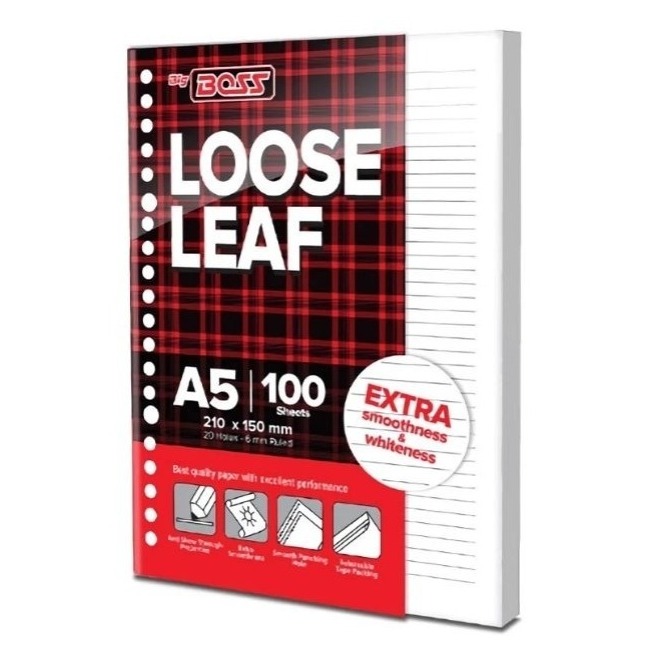 

Loose Leaf Boss A5 isi 100 dan 50