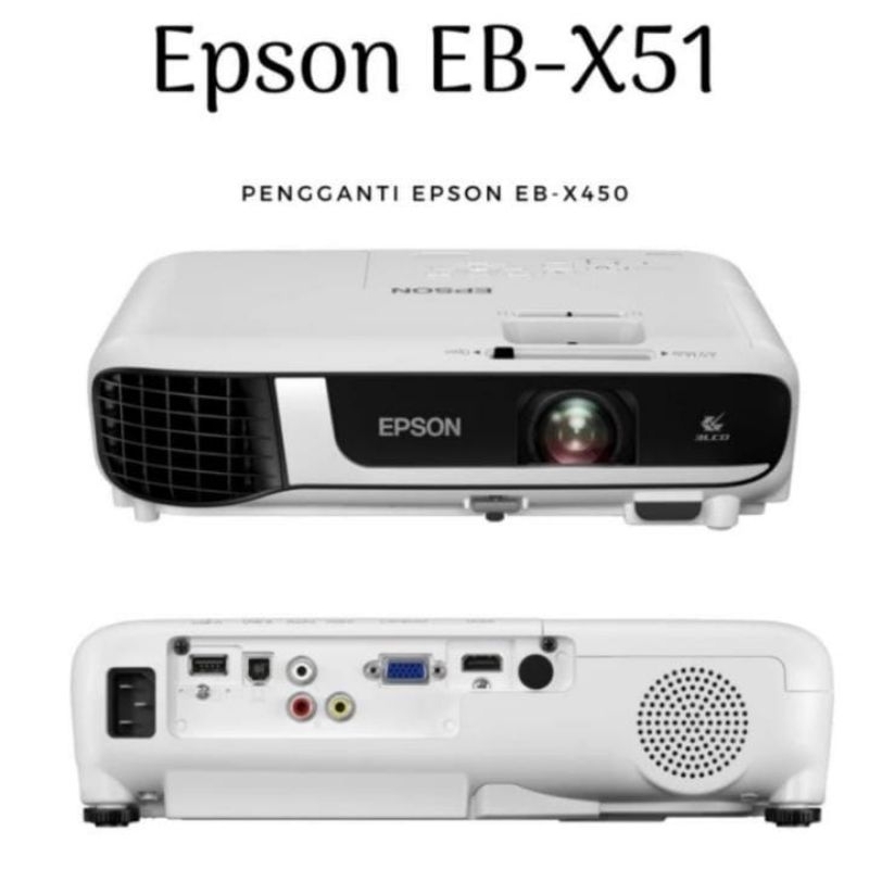 PROYEKTOR EPSON EB-X51 XGA 3800 ANSI LUMENS
