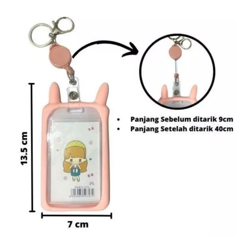 

FYM Lanyard ID Card & Name Tag II Gantungan Tali kartu akses kantor mrt buswaay lanyard card holder motif kelinci