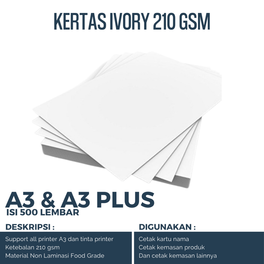 

kertas ivory 210 gsm A3 & A3 PLUS isi 500 lembar kertas ivory A3 & A3 PLUS kertas ivory 210 gram