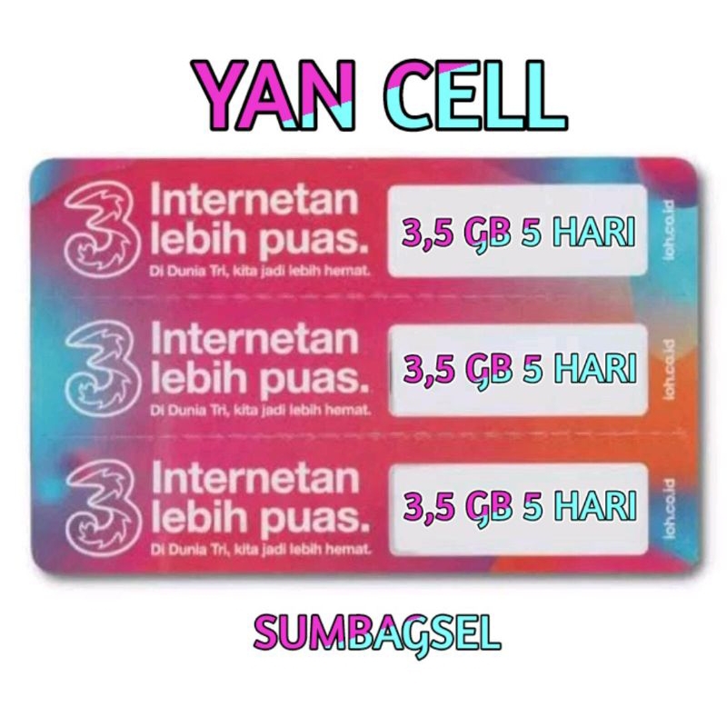VOUCHER TRI 3,5 GB 5 HARI (4,5 GB 5 HARI )